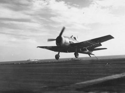 F6F Hellcat Mk II landing on HMS Ameer