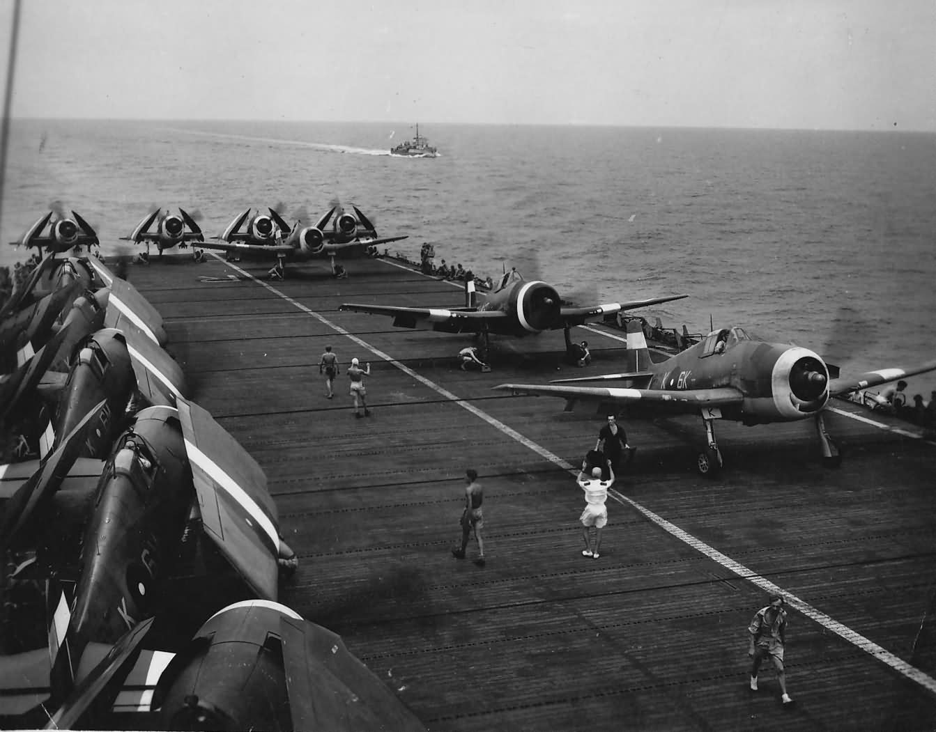 F6F of Fleet Air Arm Hellcats Mk II Ready for Take Off from Carrier
