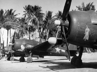 VMF(N)-541 F6F-5N Hellcats Falalop Island in Ulithi Atoll on May 30, 1945