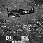 F6F-5N Hellcat 9 of VF(N)-91 USS Bon Homme Richard CV-31 in flight over China September 12, 1945
