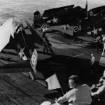 USS Kasaan Bay CVE-69 F6F Hellcats of VF-74 invasion of Southern France in August 1944