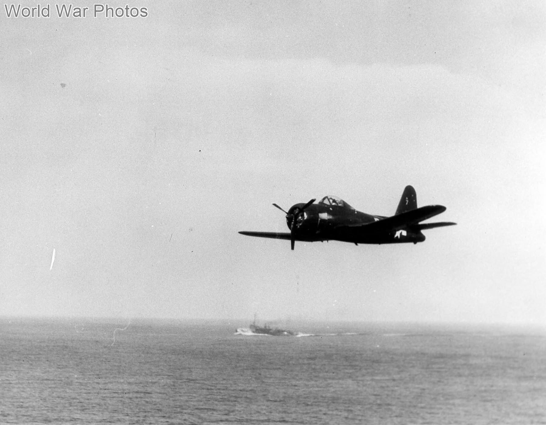 Fireball of VF-66 during flight operations from the USS Ranger in May 1945