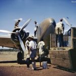 Lockheed Lodestar aircraft being refuelled at Juba