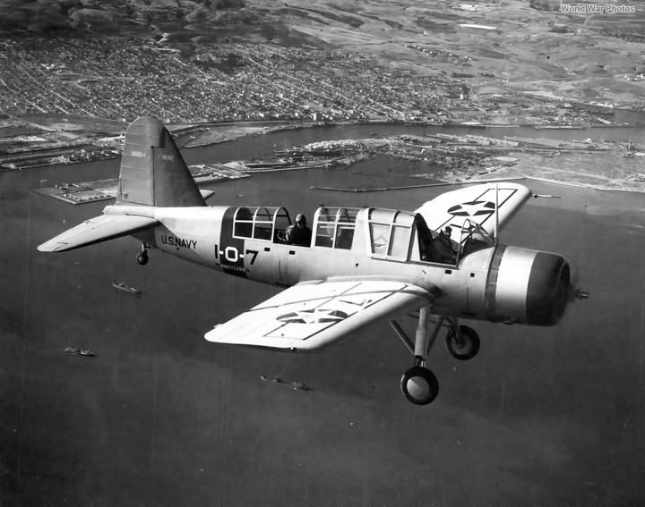 OS2U-1 of VO-1 from USS Pennsylvania BB-38 off San Pedro 11 August 1940