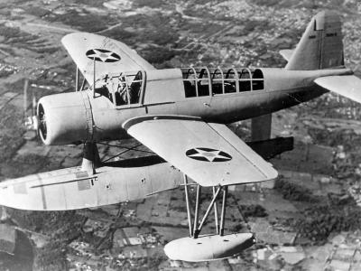 OS2U-2 in flight