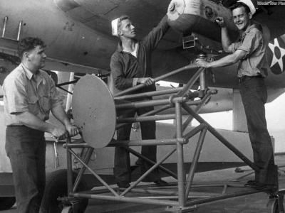 Vought OS2U Kingfisher being armed