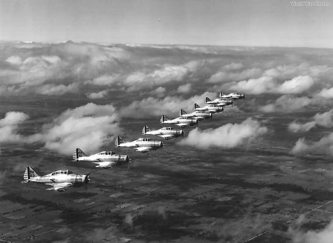 P-35s of the 27th PS flying in formation