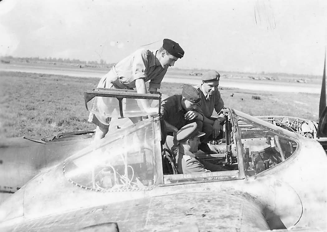 British Soldiers Checking Out Cockpit P-38