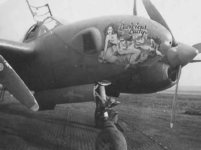 F-5E Lucivious Lady nose art 9th Air Force