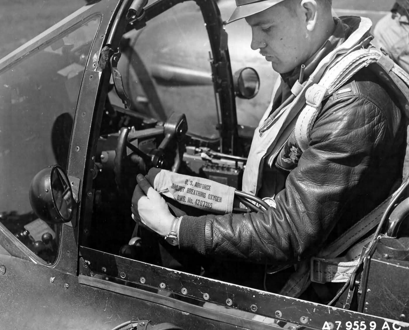 Lt OBannon a Lockheed P-38 Reconnaissance Pilot Mount Farm England 7th Photo Group 1 July 1943