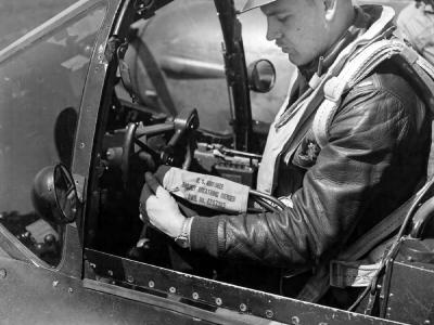 Lt OBannon a Lockheed P-38 Reconnaissance Pilot Mount Farm England 7th Photo Group 1 July 1943