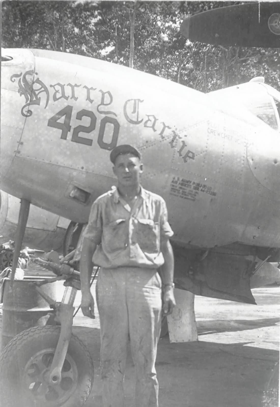 P-38J 20 Lightning #420 18th FG, 77th FS Nose Art Philippines 1945