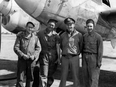 P-38J Lightning 42-68017 code N2-D, pilot Capt George Ceuleers of the 383rd FS 364th Fighter Group