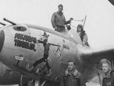 P 38J Lightning 44-23511 code H5-U Lt Fincher 367th FG Arkansas Traveler Nose Art