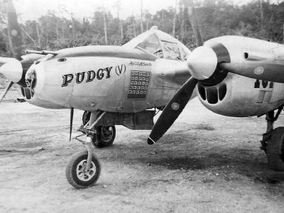 P-38L Lightning 131 s/n 44-24155 „Pudgy V”. pilot Maj Thomas McGuire 431st FS 475th FG, Luzon