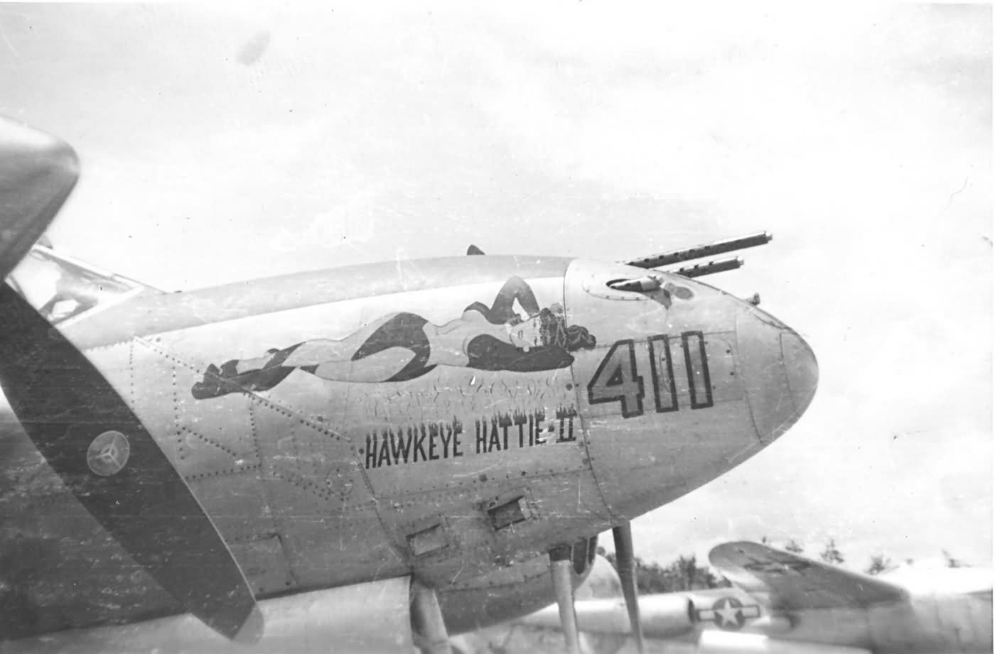 P-38L Lightning Hawkeye Hattie II 18th FG Nose Art 411
