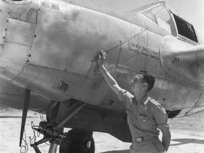 P-38L Lightning pilot 1Lt Ray Sofaly 67th FS 2 Kills Signed
