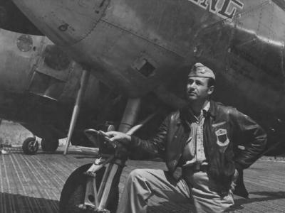 P-38L Lightning pilot Lt Col Ashkins 1st FG Peggy Jane Nose Art Italy 1945