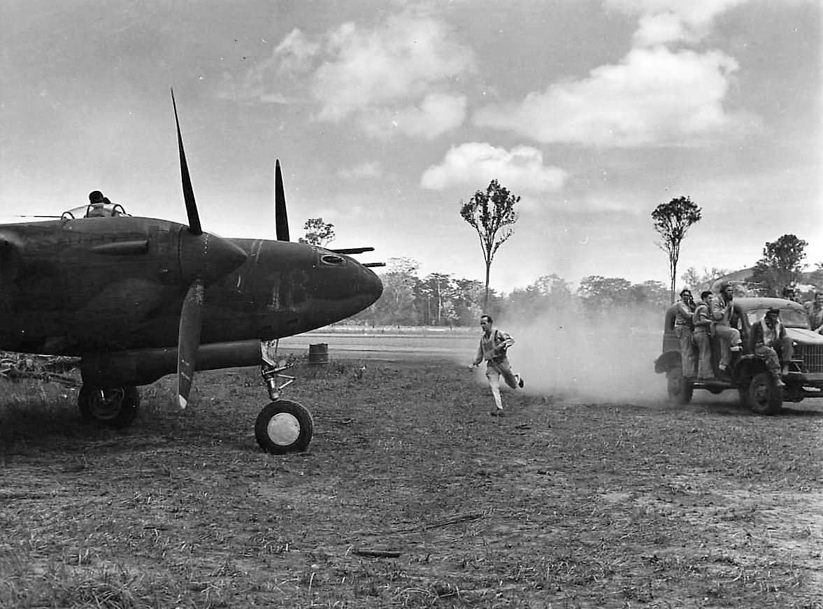 P-38 Lightning #18 from 39th FS 35th Fighter Group at Schwimmer Air Base Port Moresby 1943