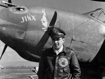 P-38 Lightning „Jinx” pilot Col Robert Richard 1st Fighter Group commander