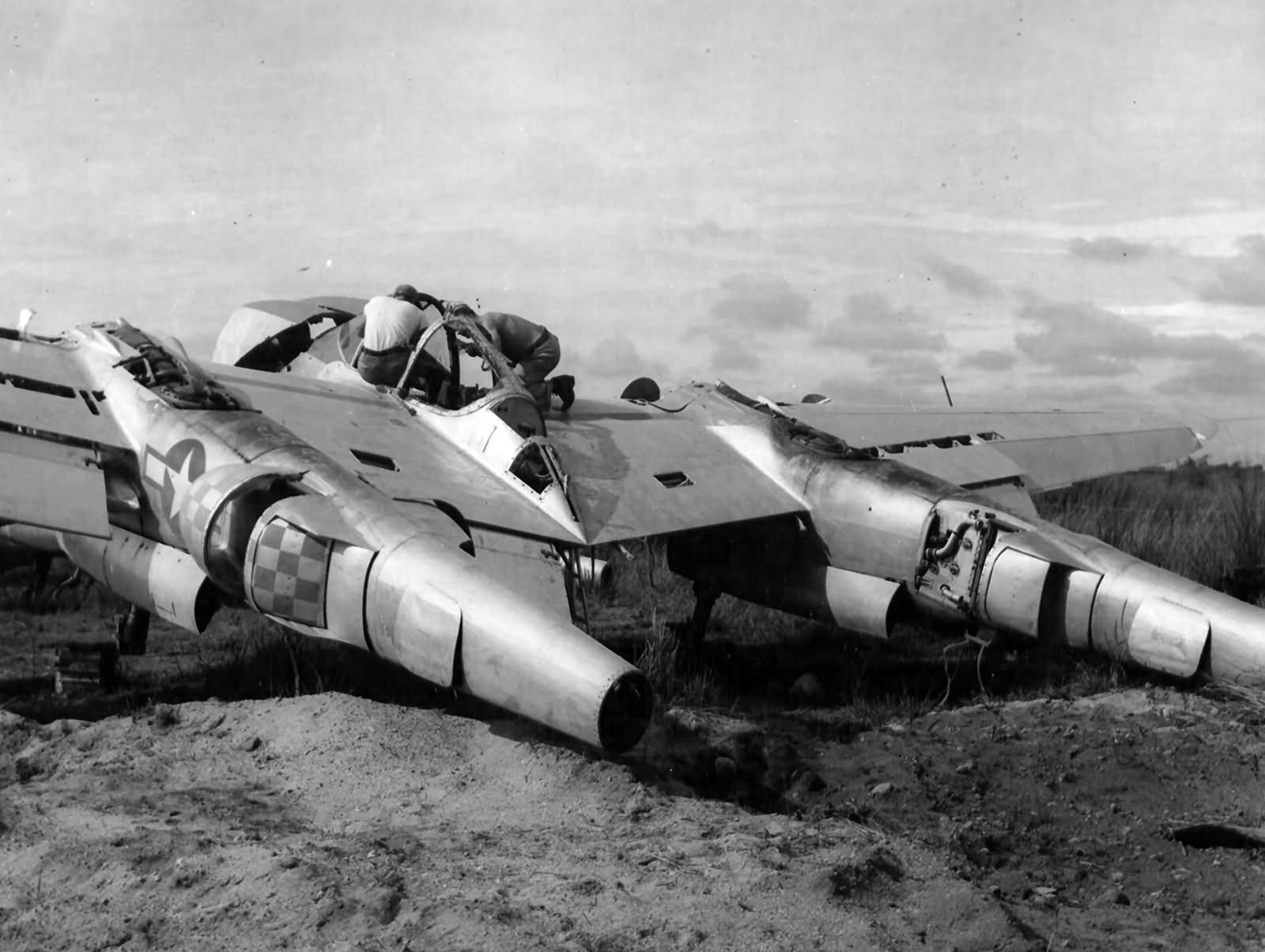 P-38 Lightning Salvage Depot Clark Field Luzon Philippine Islands 25 June 1945