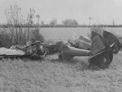 P-38 Lightning of 8th AF wreckage