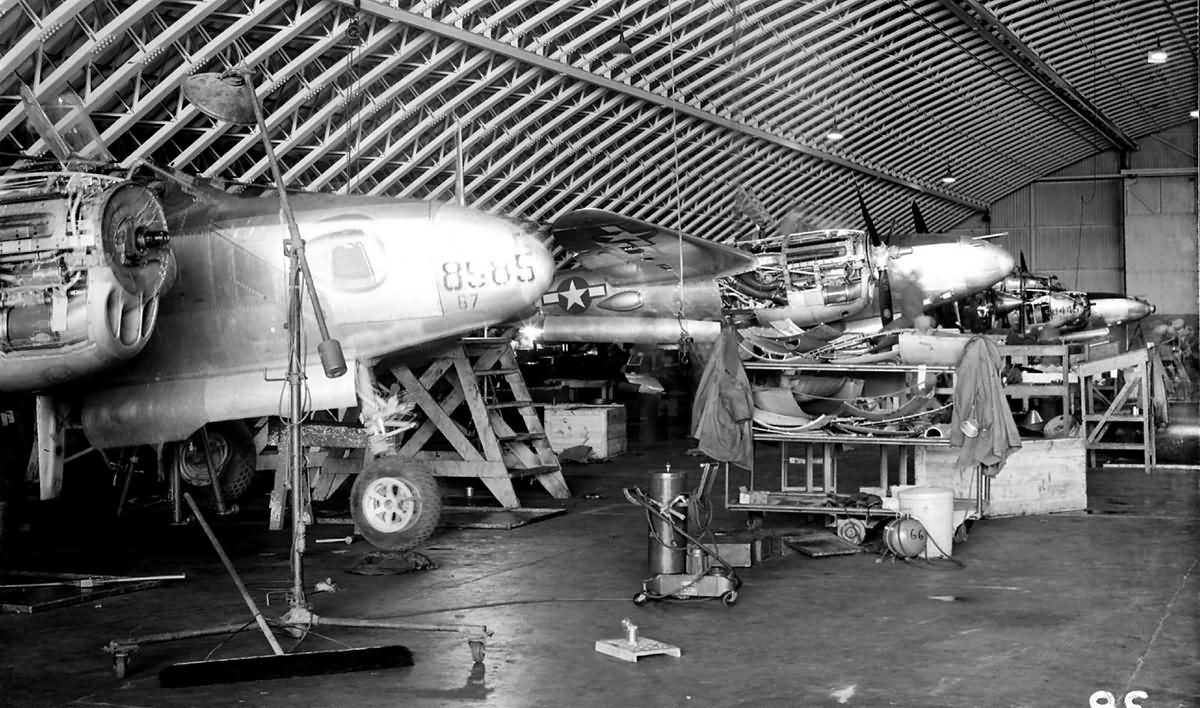 P-38 and F-5 Lightning Maintenance Burtonwood England