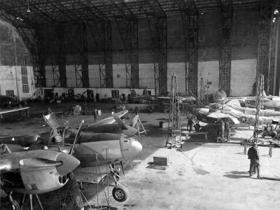 P-38 Lightning assembly at Maison Blanch Algeria 31 March 1944