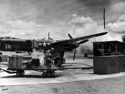 Steam Cleaning A Lockheed P-38 Lightning 27th Air Depot Group Port Moresby Papua New Guinea