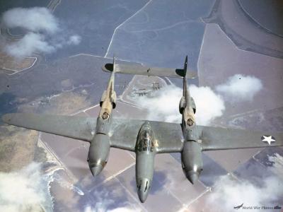 P-38 in flight 1942