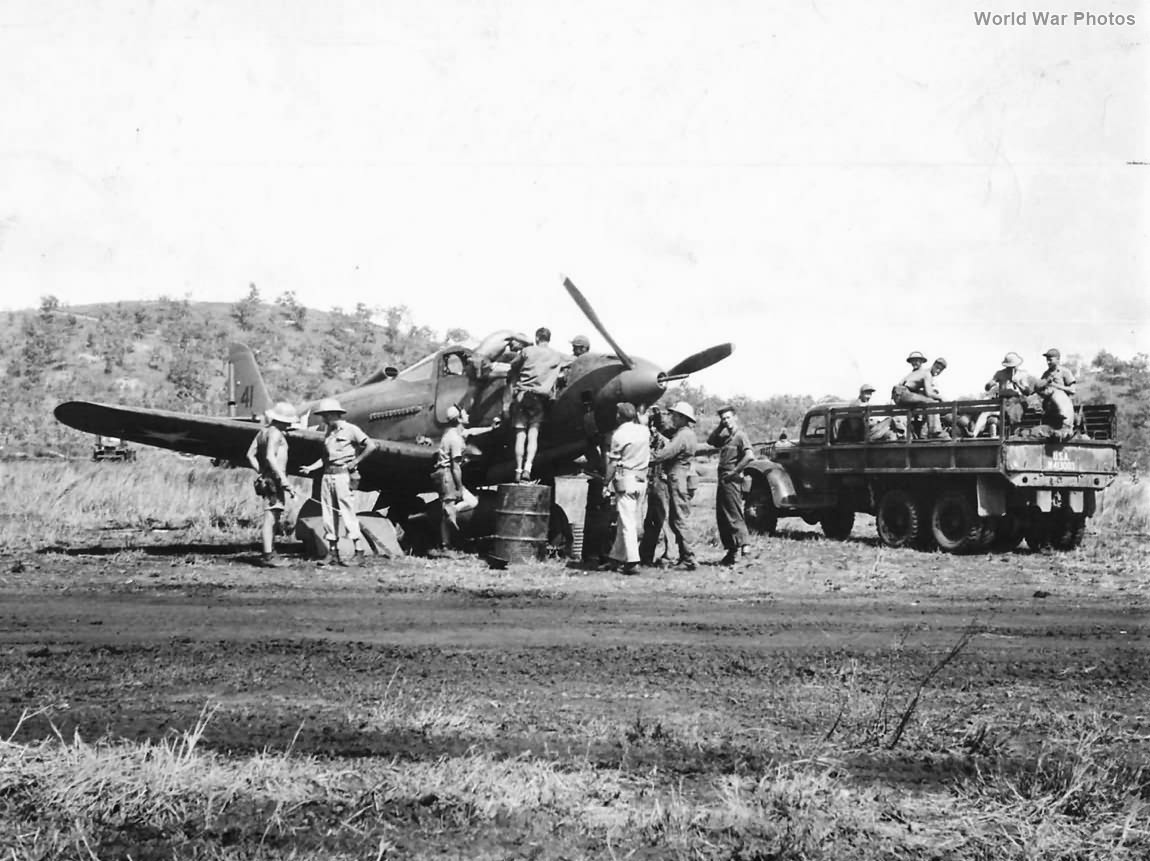 Mechanics Service P-400 at Airfield near Port Moresby 1942