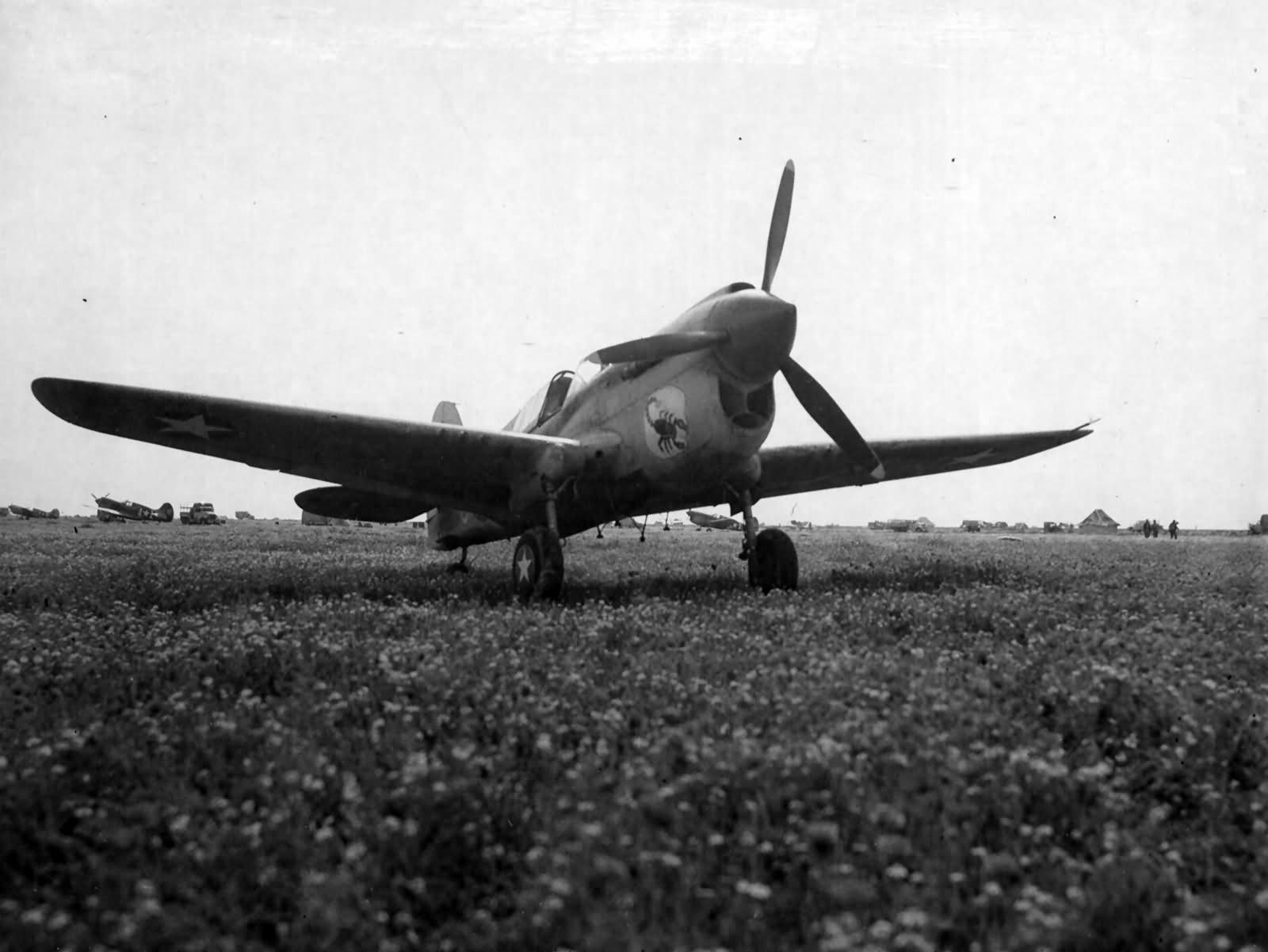 Curtiss P-40K Of The 64th Fighter Squadron, 57th Fighter Group At Its Base In North Africa