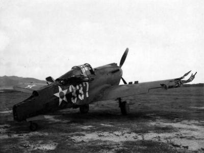 December 7, 1941 Wrecked P-40 #337 at Belows Field 2