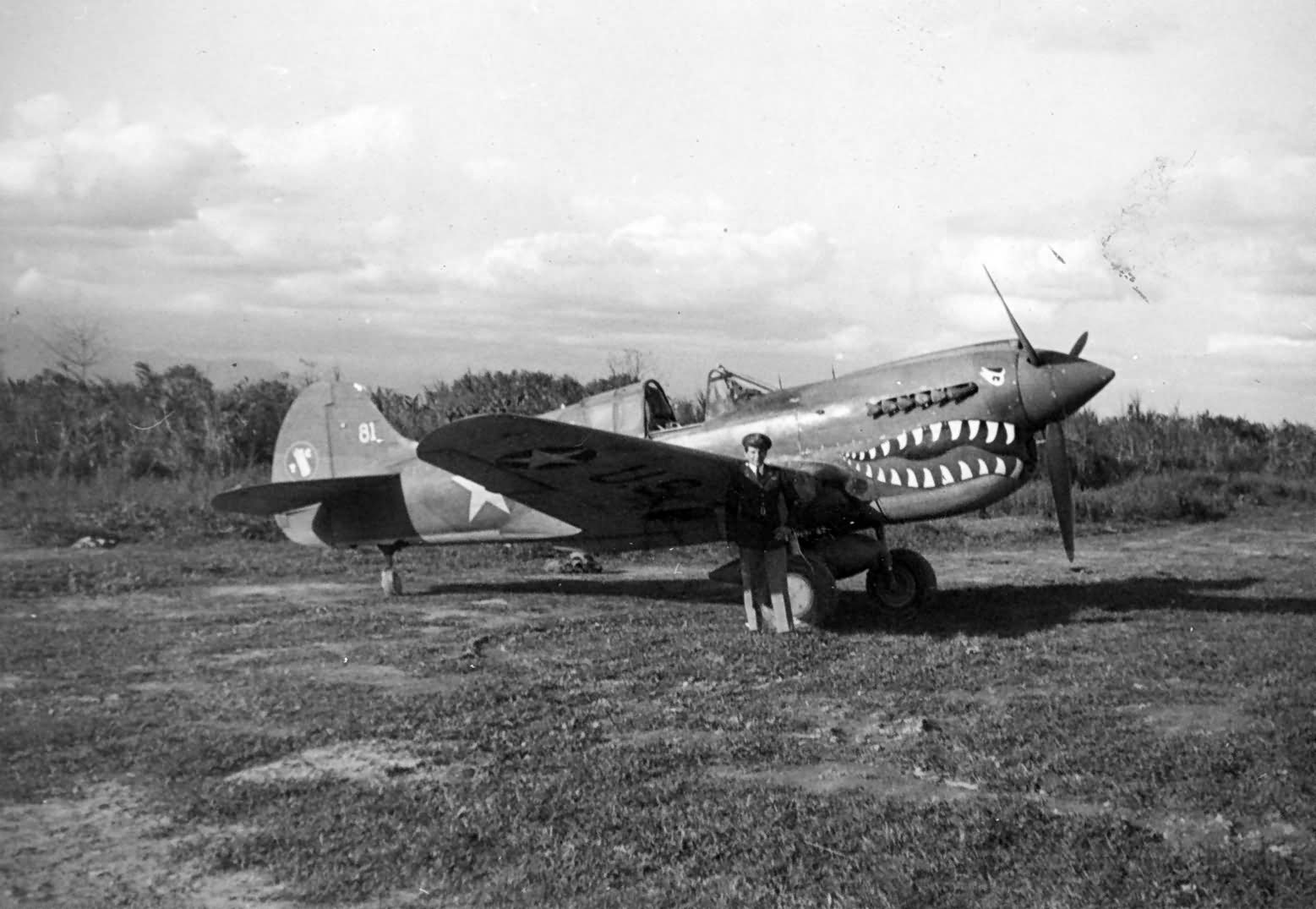 Lt Duke Bishop 51st Fighter Group P-40K Warhawk with shark mouth