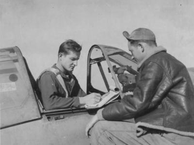 Lt John Livingstone 49th FG In P-40E Warhawk Photo
