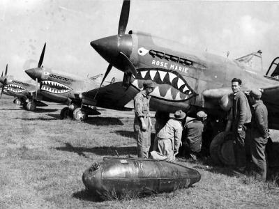 P-40E named „Rose Marie” 16th Fighter Squadron 23rd Fighter Group 21 October 1942