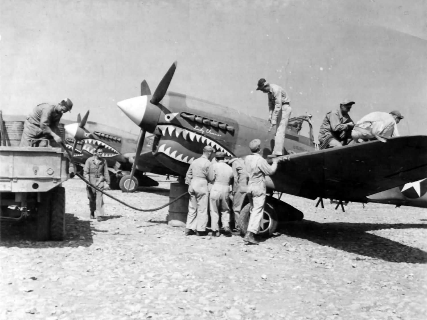 P-40K „Lady Eleanor” of the 16th FS 51st FG Chengkung airfield China late 1943