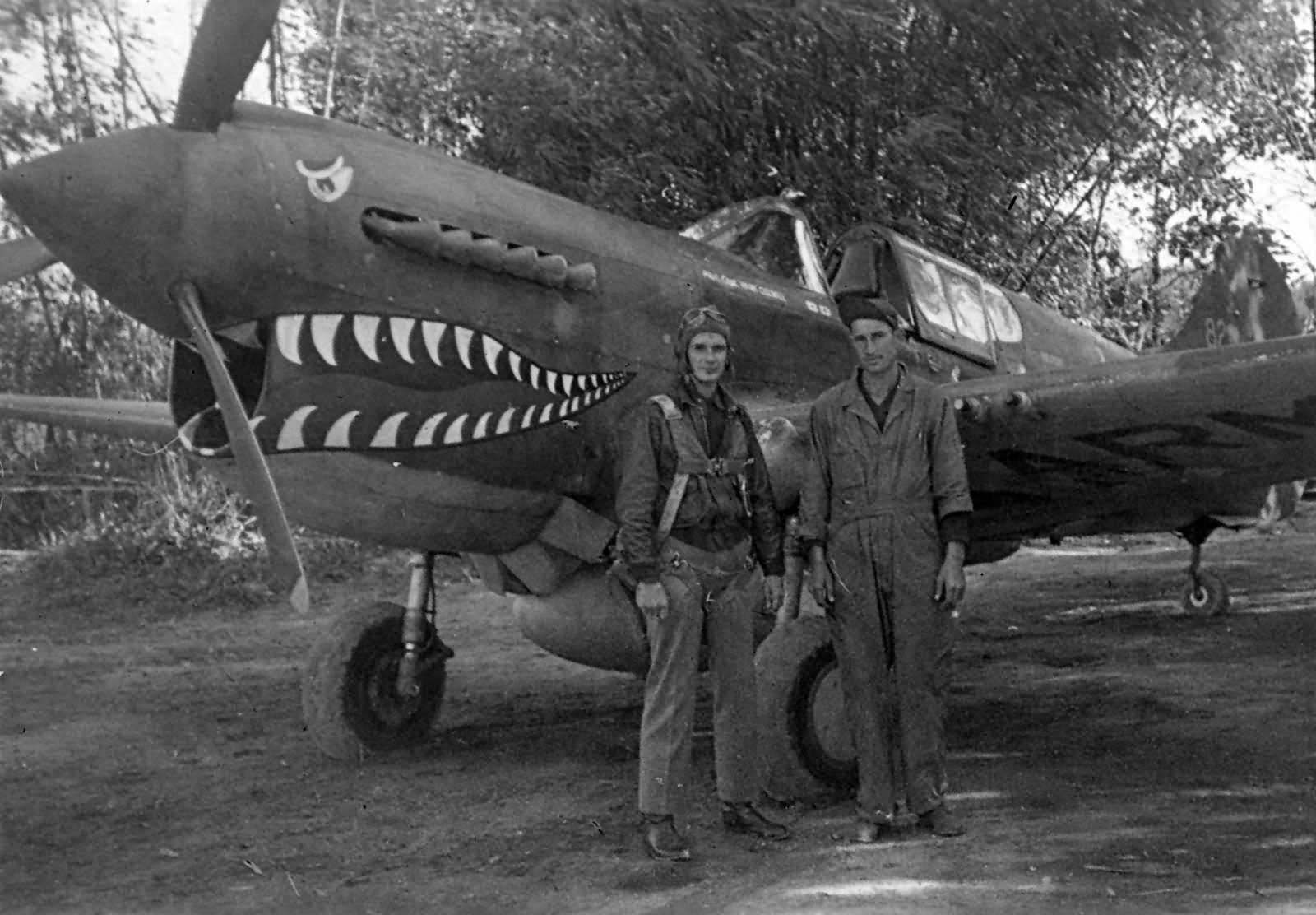 P-40K Warhawk with shark mouth Capt Colwell 51 Fighter Group