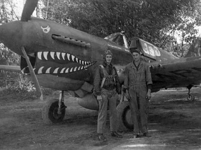 P-40K Warhawk with shark mouth Capt Colwell 51 Fighter Group