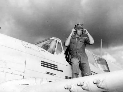 P-40N Warhawk 15th FG on Mankin Island and pilot