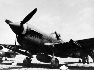 P-40N armed with rockets of the 26th FS 51st Fighter Group