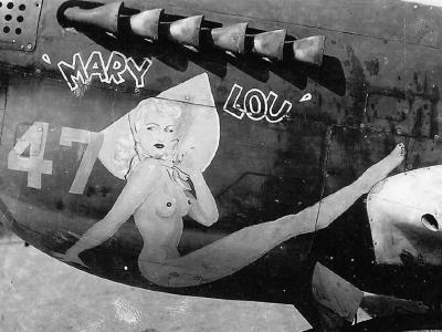 P-40 47 nose art MARY LOU