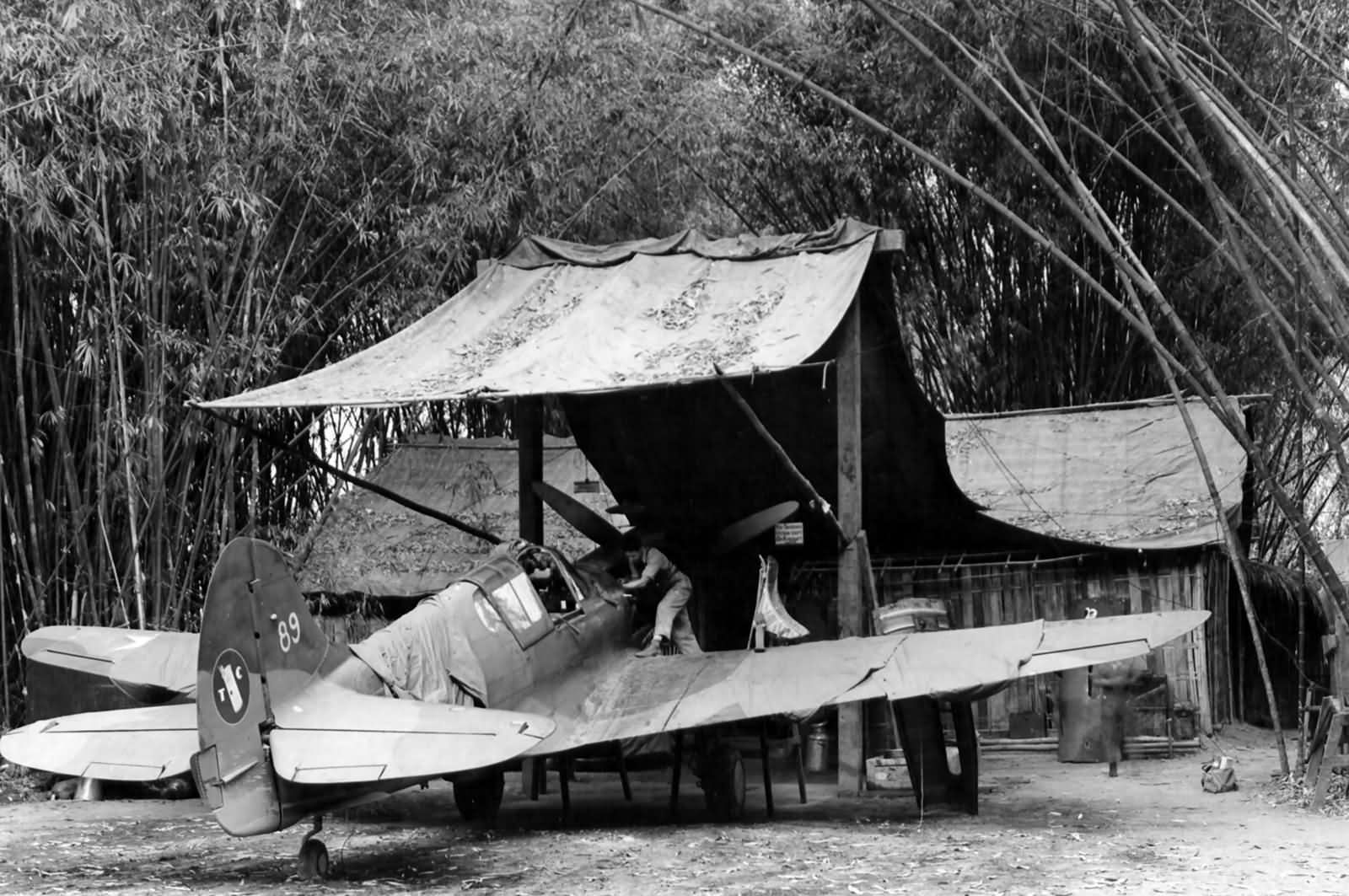 P-40 #89 Parked Under Engine Hoist At Lilibari Field Lilibari India, 16 March 1943