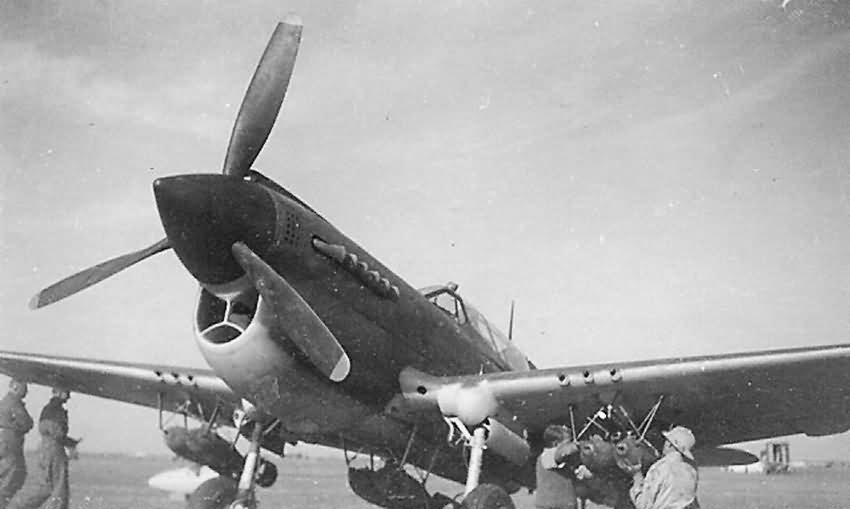 P-40 as fighter bomber loaded with 6 250 lb bombs Africa
