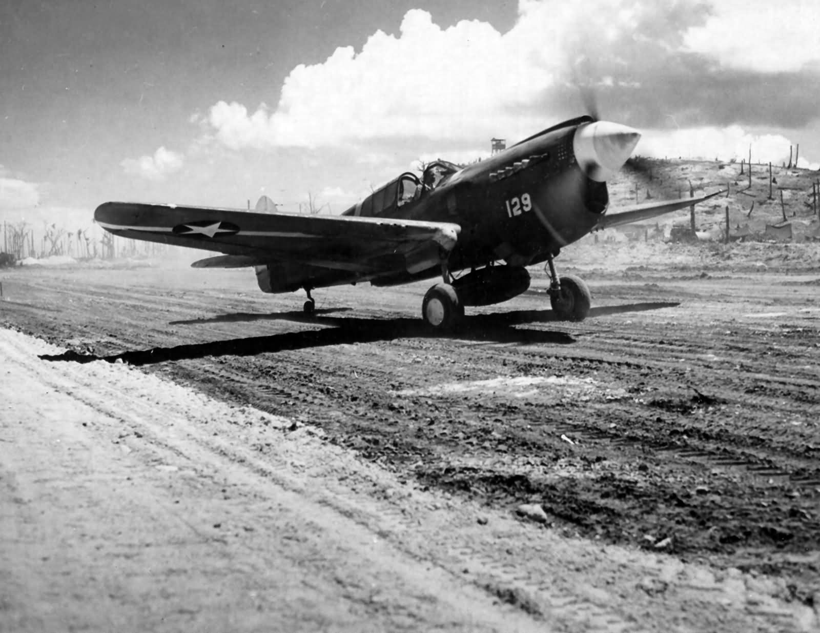 P-40 on Munda airstrip August 1943
