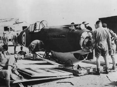 RAF Unit Assembling Curtiss P-40 Tomahawk in Middle East
