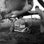 Ground Crewmen Ready To Load A 500 Lb Bomb Under The Belly a P-40 of the 79th Fighter Group Capodichino Italy