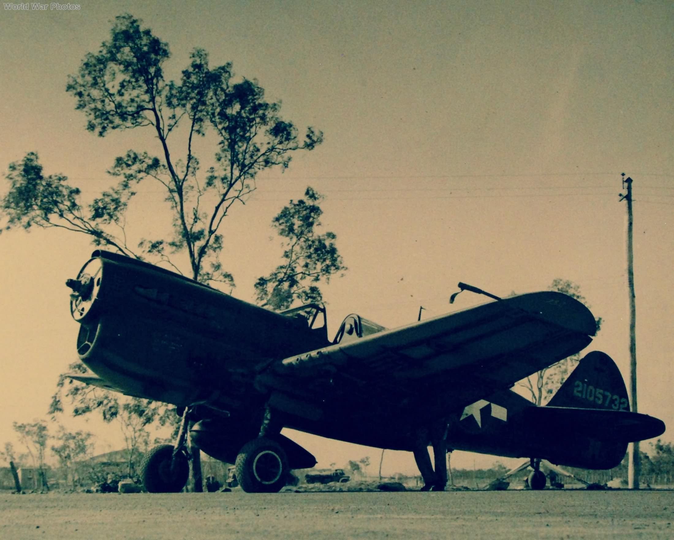 P-40N after being unloaded from USS Copahee at Townsville September 1943