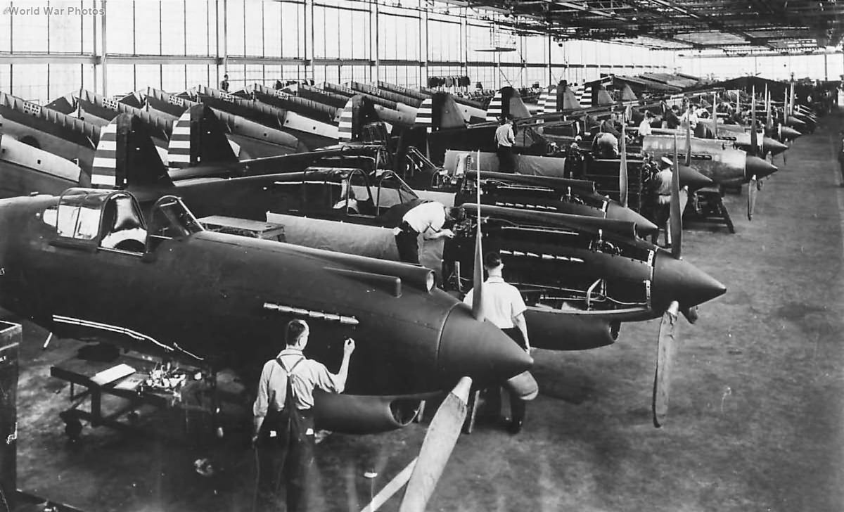 P-40 on assembly line 1940