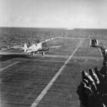 57th FG Curtiss P-40 takes off USS Ranger mar43